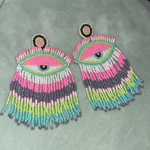 Evil eye 🧿 inspired earrings - Picture 1 of 3